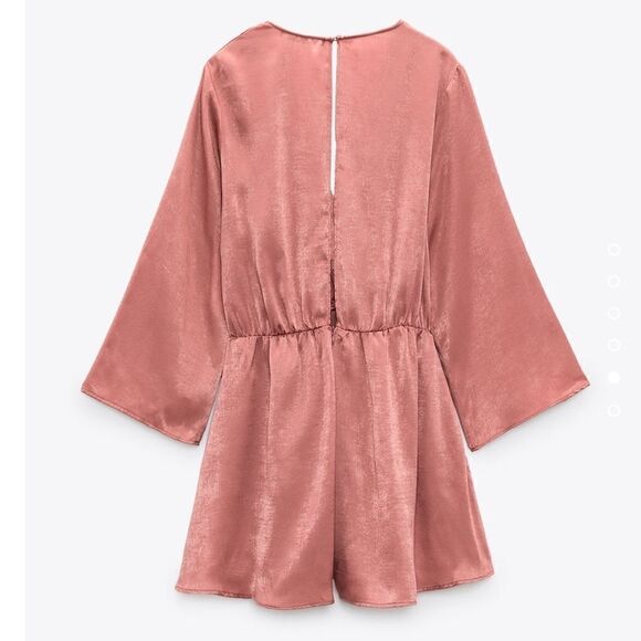 NWT Zara Satin Effect Short Jumpsuit - Picture 11 of 13